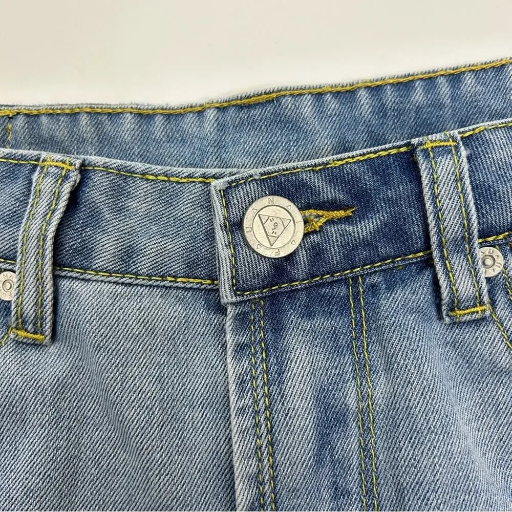 UNIF‎ Light Wash Denim Shorts Distressed Indie Size 26